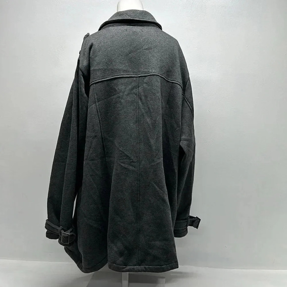 Torrid Peacoat Coat Jacket Button Down Collar Pockets Fleece Lined Grey - Picture 6 of 10